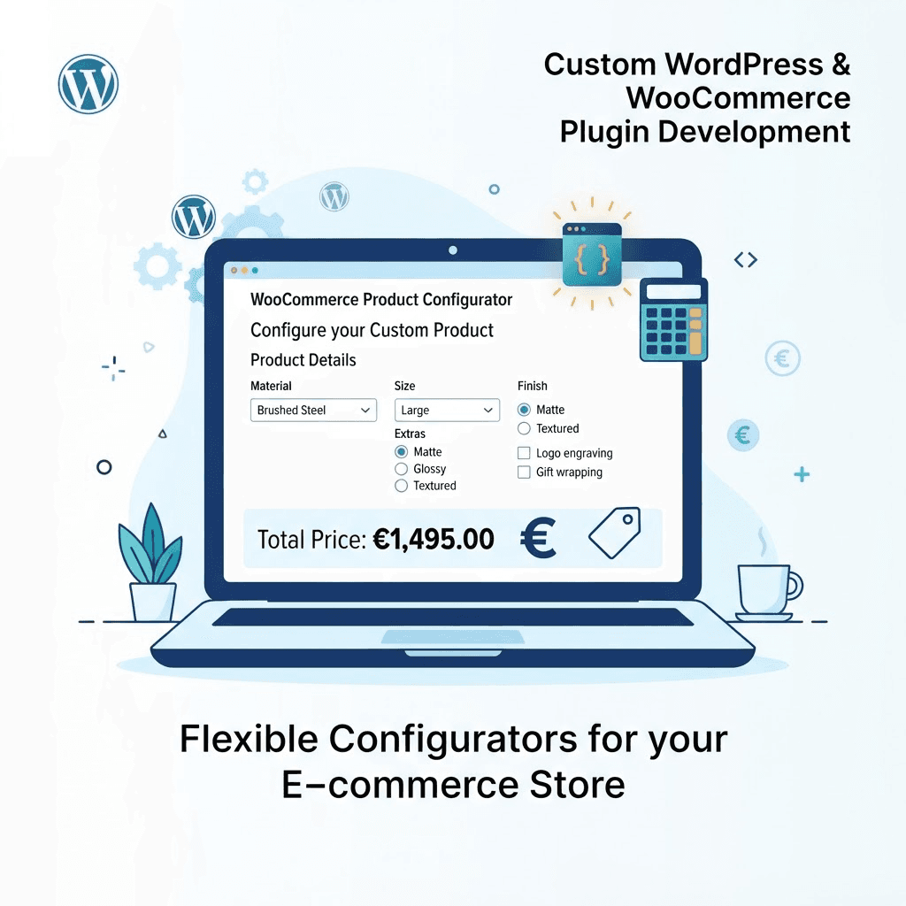 WooCommerce productconfigurator met prijsberekening als voorbeeld van een maatwerk WordPress plugin